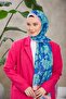 Nature Fulya Soft Scarf Pink Steel Blue 3041-13 - 2