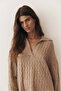 Cable-knit polo jumper - 3