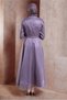 Belted Teseture Evening Dress 50271 - 3