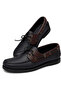Gr0190 Genuine Soft Leather Side Ring Leather Lace-Up Moccasin Style Sneaker Casual Shoes - 8