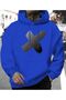 Hooded Sweatshirt with X Print Detail