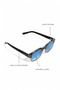 Azure Blue Glass Acetate Frame Men's Sunglasses Uv400 Protection Premium Series - 5
