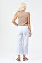 Women's bleach wash lyocell thin denim fabric jean vest beige - 5
