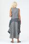 Women's bleach wash lyocell thin denim fabric jean vest grey ecru1 - 6