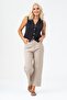Women's bleach wash lyocell thin denim fabric jean vest black - 2