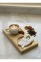 Natural Wood Presentation Tray Cup Coaster Serving Plate Coffee Side Treat Tray Snack Holder Decorative Board - 8