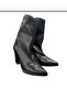 Skin Stretch Thick High Heel Black Women's Stylish Boots - 4