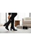 Skin Stretch Thick High Heel Black Women's Stylish Boots - 5