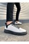 Jy204 Flex Lace-Up Linen Men's Casual Sneaker - White Black