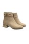 Gold Buckle Detail Pointed Toe Short Heel Women's Stylish Boots - 4