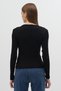 Double-Breasted Collar Long Sleeve Blouse with Black Accessories 8227A - 5