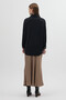 Black Large Pocket Jacket Collar Long Sleeve Women's Shirt 8108A - 4