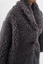 Anthracite Snap Fastener Plush Women's Coat 8471 - 4