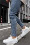Zrc017 Premium Thick Sole Lace-Up Men's Shoes White - 5
