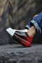 Pittura high quality alexandre sole custom printed men's sneaker black red spray - 4