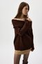 2324 Boat Neck Long Sleeve Sweater Brown - 7