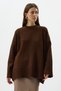 Bitter Brown Crew Neck Oversized Women's Sweater 2450