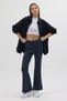 8246A Flared Elastic Waist Trousers Anthracite - 6