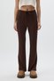 8246A Flared Elastic Waist Trousers Brown - 2