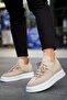 Fusion High Quality Knitwear Slip-On Comfortable Men's Sneakers Cream - 3