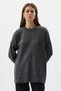 Anthracite Crew Neck Oversized Women's Sweater 2450 - 6
