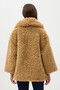 Camel Snap Fastener Plush Women's Coat 8471 - 5