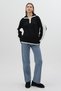 Black Shoulder Detailed Zipper Collar Women's Sweater 2233 - 3