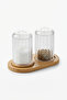 Salt and Spice Shaker Set with Bamboo Stand – Set of 2 - 5
