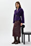 3100A Kemerli Ceket Mor - 2