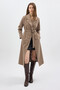 7242A Waist-Tied Long Lined Coat Camel - 7