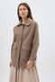 Camel Large Pocket Wide Collar Women's Coat 3102A - 6
