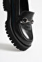 Doria Premium Buckle Detailed Black Casual Loafer - 5