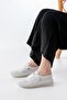 Zri̇n-365 White Patterned Genuine Leather Full Orthopedic Comfort Sports Ballet Flats - 4