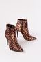 Zri̇n-4802 Premium Leopard High Thin Heeled Zippered Women's Boots - 5