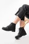 Zri̇n165-225 Premium Black Lace-Up Zippered Casual Women's Boots - 2