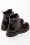 Zri̇n-2003 Premium Brown Wrinkled Patent Leather Lace-Up Zippered Casual Women's Boots - 5