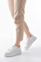 Zri̇n-2435 Premium White Silver Lace-Up Casual Sneaker - 2