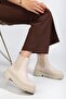 Zri̇n812-2137 Premium Beige Elastic Daily Women's Boots - 3