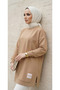 Summer Women's Hijab Crew Neck Anti-Sweat Combed Cotton Fabric Tunic