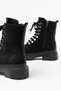Zri̇n-2121 Premium Black Emerald Lace-Up Zippered Casual Women's Boots - 5