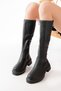 Zri̇n-2291 Premium Black Zippered Daily Women's Boots - 3