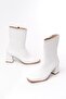 Zri̇n-032 Premium White Heeled Zippered Women's Boots - 2