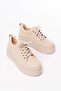Zri̇n-1999 Premium Nut Lace-Up Sole Women's Sneaker with Stone Accessories