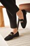 Sally Premium Women's Black Mink Casual Ballet Flats - 3