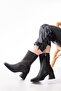 Zri̇n-032 Premium Black Heeled Zippered Women's Boots - 2