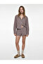 Long Sleeve Shirt Collar Oversized Crop Plaid Pajama Top