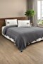 Knitwear Knitted Embroidered Double Blanket Set - Dowry 4 Piece Bedding Set - Tivoli Rosetta - Gray