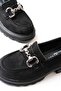 Zri̇n-773 Premium Black Suede Orthopedic High-Sole Loafer - 5