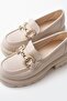 Zri̇n-773 Premium Beige Orthopedic High-Sole Loafer - 6