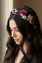 Floral Patterned Colorful Pleated Vintage Crown - 2